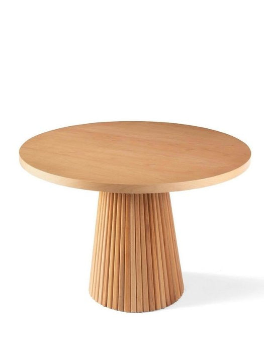 Milas Natural Ahşap Bohem Yemek Masası 110x110