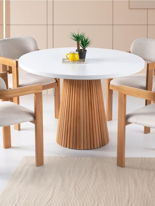 Milas Natural Ahşap Bohem Yemek Masası 90x90