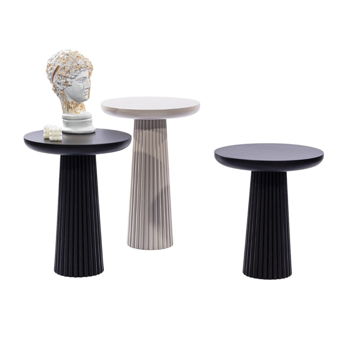 Mira Bohem 3'lü Ahşap Zigon Sehpa