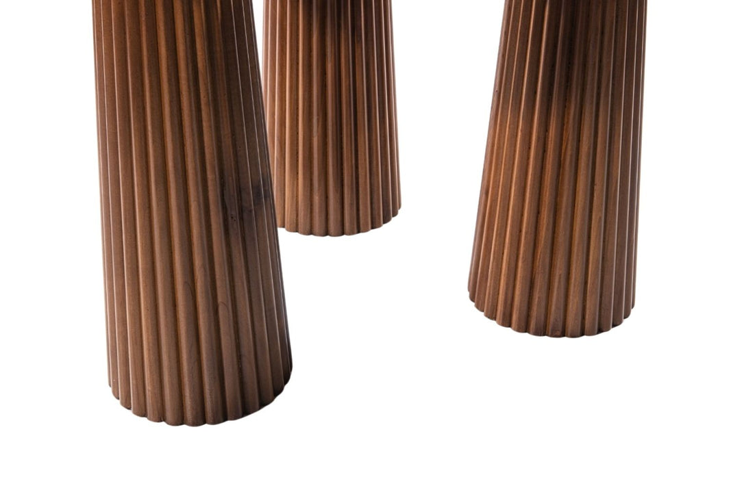 Mira Bohem Üçlü Ahşap Zigon Sehpa