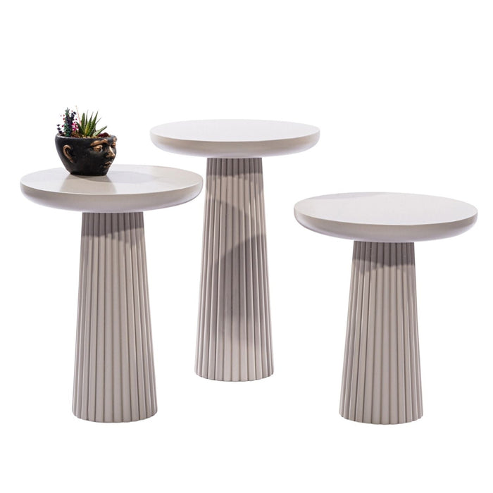 Mira Bohem Üçlü Ahşap Zigon Sehpa