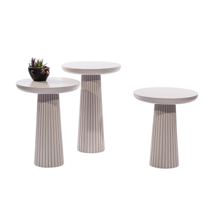 Mira Bohem Üçlü Ahşap Zigon Sehpa