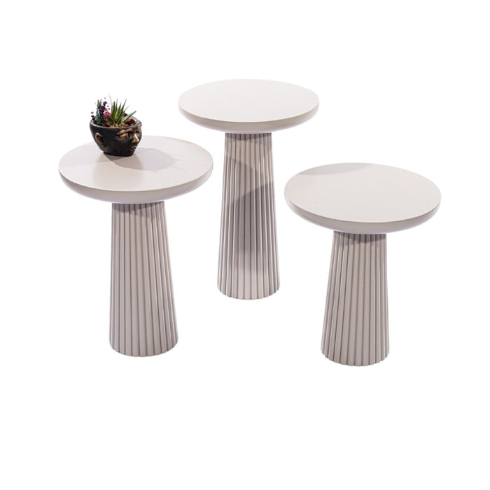 Mira Bohem Üçlü Ahşap Zigon Sehpa