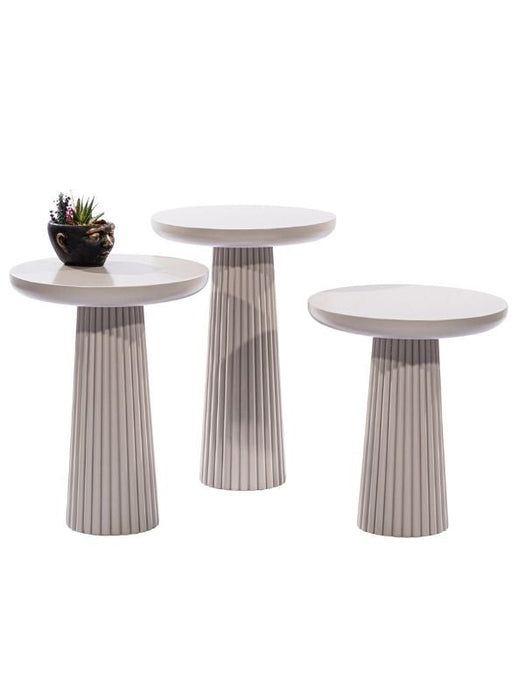 Mira Bohem Üçlü Ahşap Zigon Sehpa