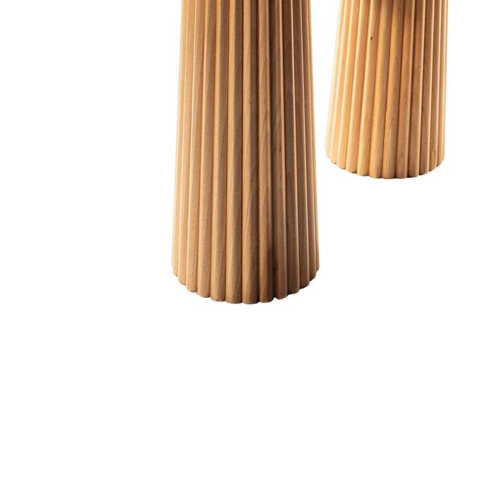 Mira Bohem Üçlü Ahşap Zigon Sehpa