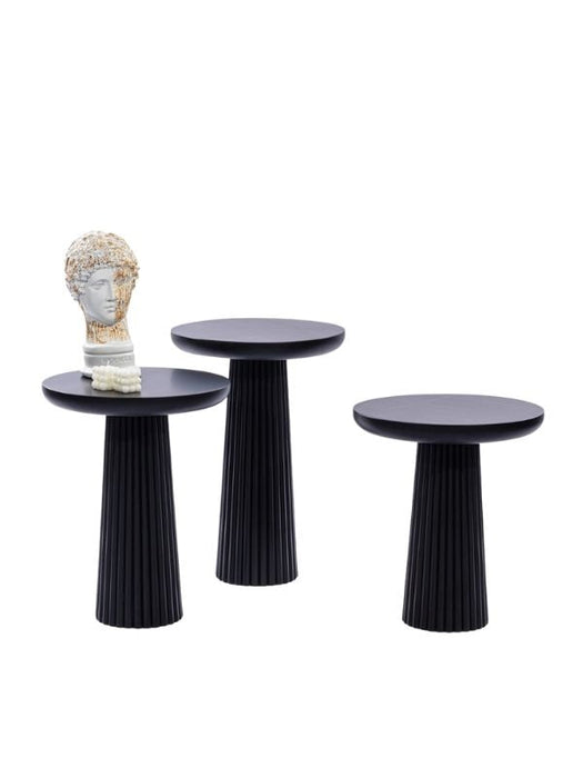 Mira Bohem Üçlü Ahşap Zigon Sehpa