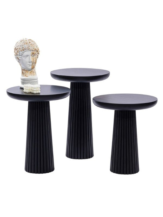 Mira Bohem Üçlü Ahşap Zigon Sehpa