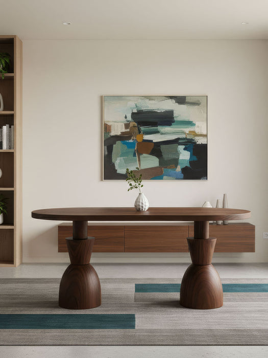 Monera Oval Ahşap Yemek Masası 90x170