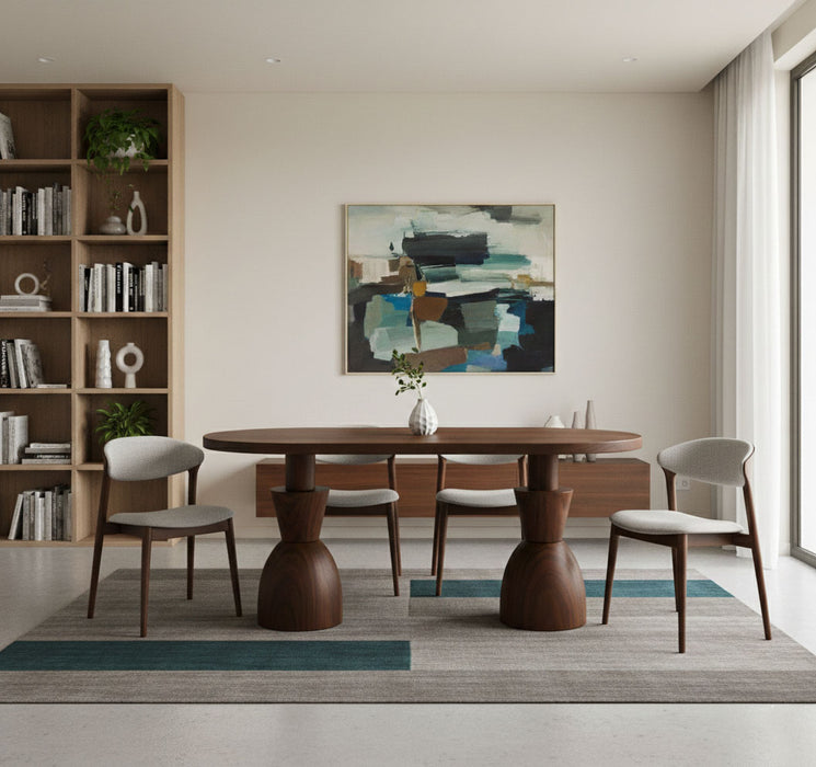 Monera Oval Ahşap Yemek Masası 90x170