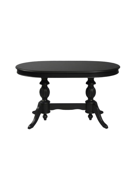 Montclair Çift Baba Ayaklı Masif Ahşap Oval Yemek Masası 100x170