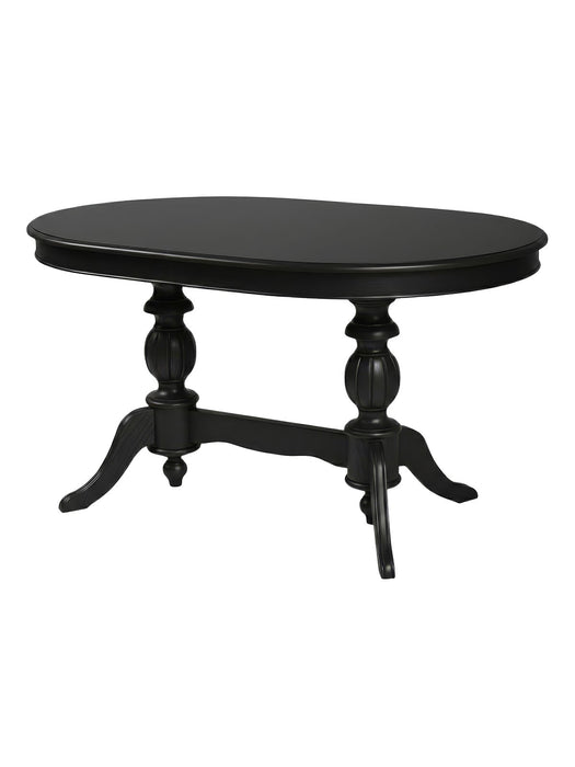 Montclair Çift Baba Ayaklı Masif Ahşap Oval Yemek Masası 100x170