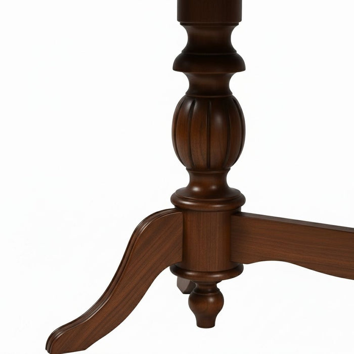 Montclair Çift Baba Ayaklı Masif Ahşap Oval Yemek Masası 90x140