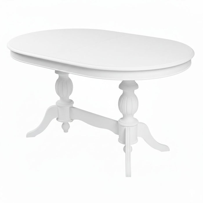 Montclair Çift Baba Ayaklı Masif Ahşap Oval Yemek Masası 100x170