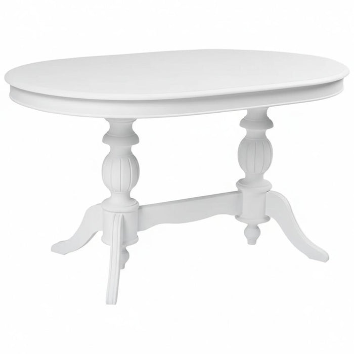 Montclair Çift Baba Ayaklı Masif Ahşap Oval Yemek Masası 100x170