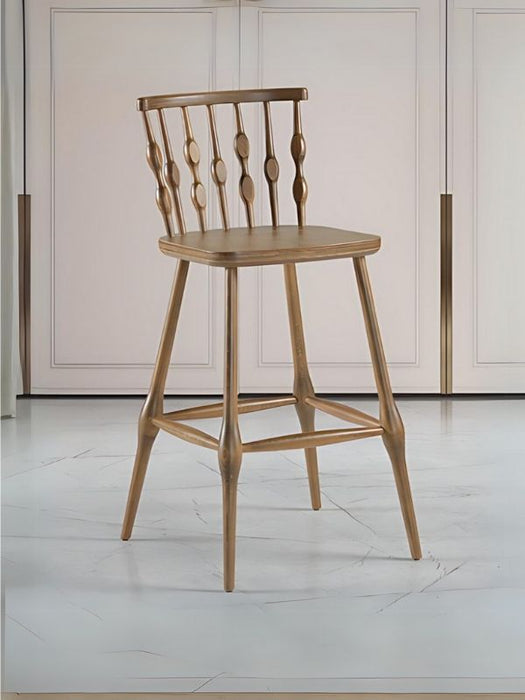 Natura Retro Ahşap Bar Sandalyesi