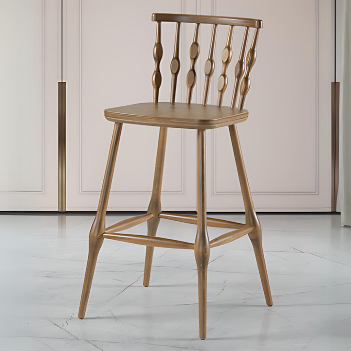 Natura Retro Ahşap Bar Sandalyesi