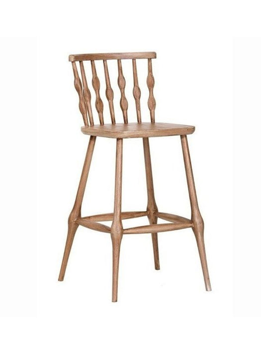 Natura Retro Ahşap Bar Sandalyesi