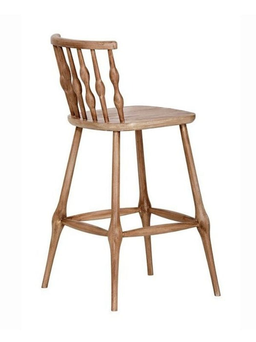 Natura Retro Ahşap Bar Sandalyesi