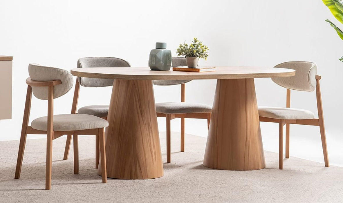 Nivara Bohem Ahşap Yemek Masası 90x170