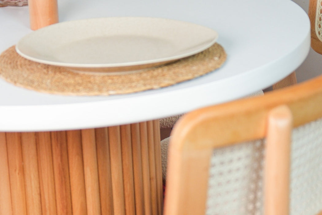 Niyegara İskandinav Natural Ahşap Masa Sandalye Takımı 90x130