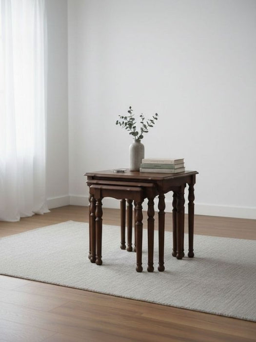 Capri 4'lü Ahşap Zigon Sehpa