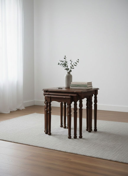 Capri 4'lü Ahşap Zigon Sehpa