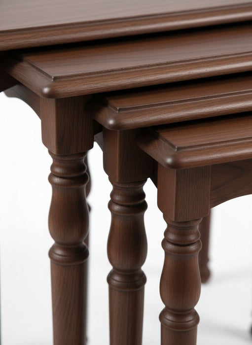 Capri 4'lü Ahşap Zigon Sehpa