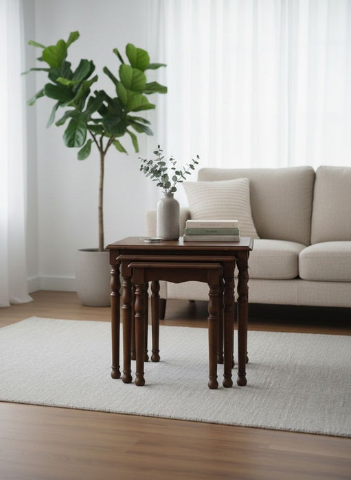 Capri 4'lü Ahşap Zigon Sehpa