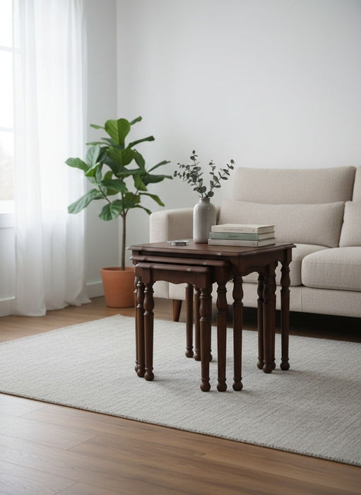 Capri 4'lü Ahşap Zigon Sehpa