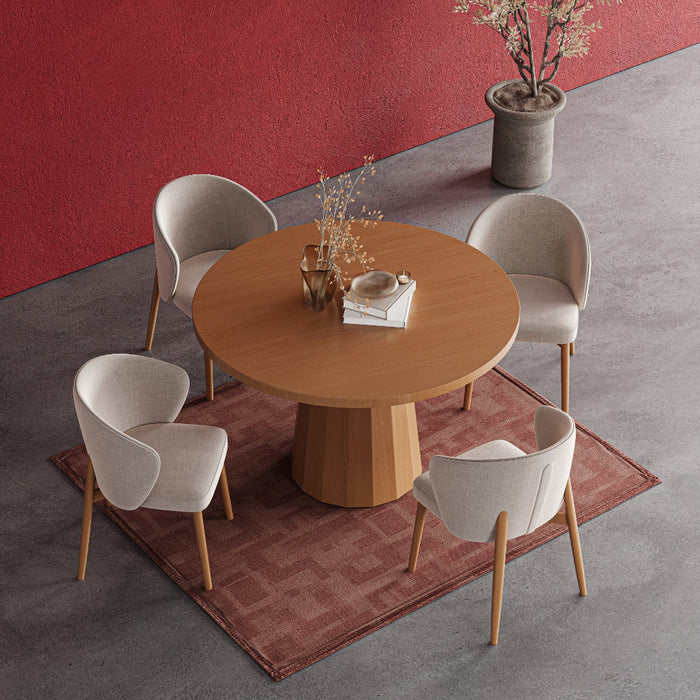 Odessa İskandinav Doğal Ahşap Mutfak Masası 100x100