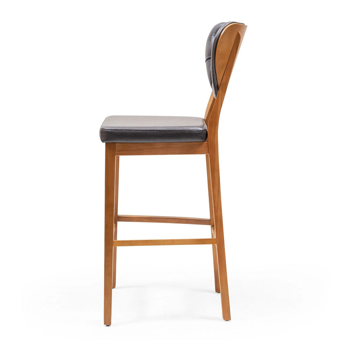 Olivya Ahşap Bar Sandalyesi