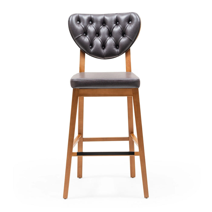 Olivya Ahşap Bar Sandalyesi