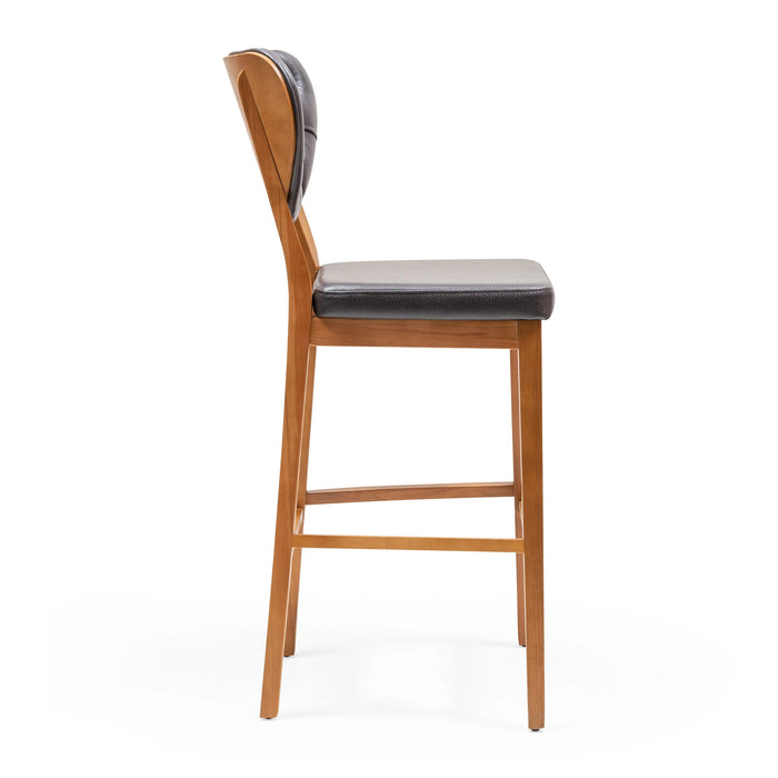 Olivya Ahşap Bar Sandalyesi