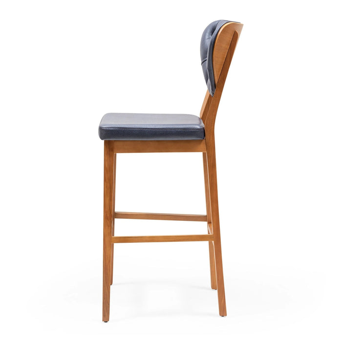 Olivya Ahşap Bar Sandalyesi