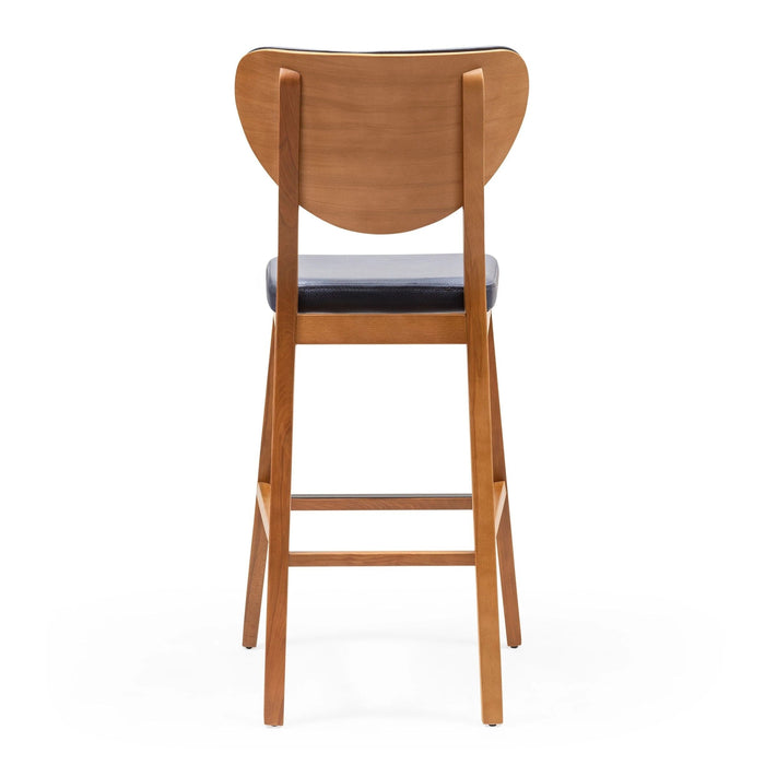 Olivya Ahşap Bar Sandalyesi