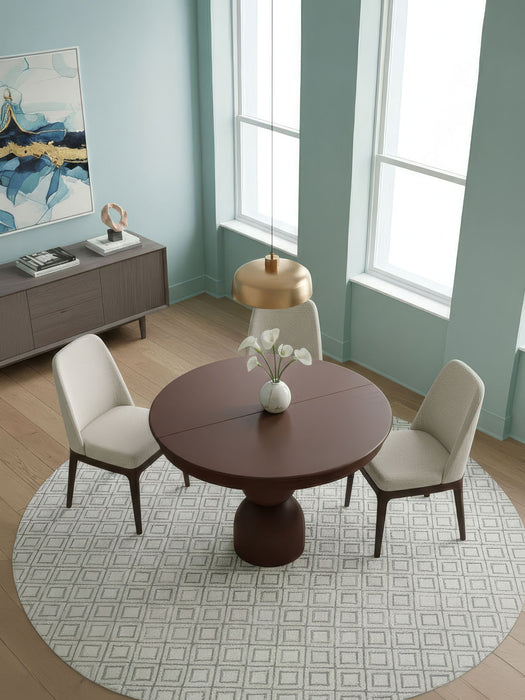 Orbis Açılır Yuvarlak Ahşap Yemek Masası 100x100