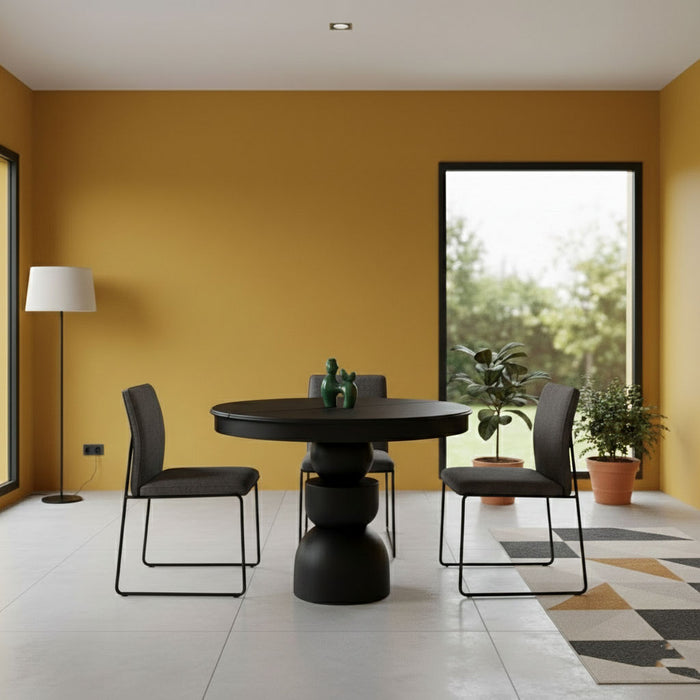 Orbis Açılır Yuvarlak Ahşap Yemek Masası 120x120