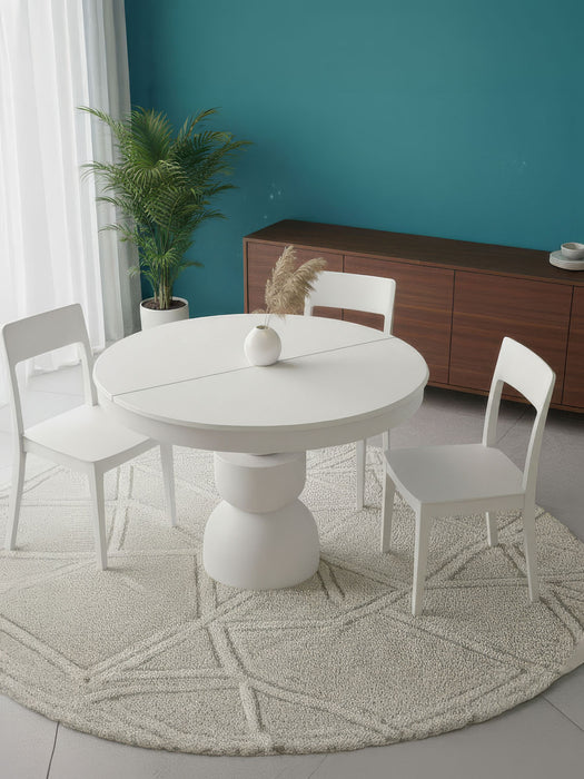 Orbis Açılır Yuvarlak Ahşap Yemek Masası 120x120