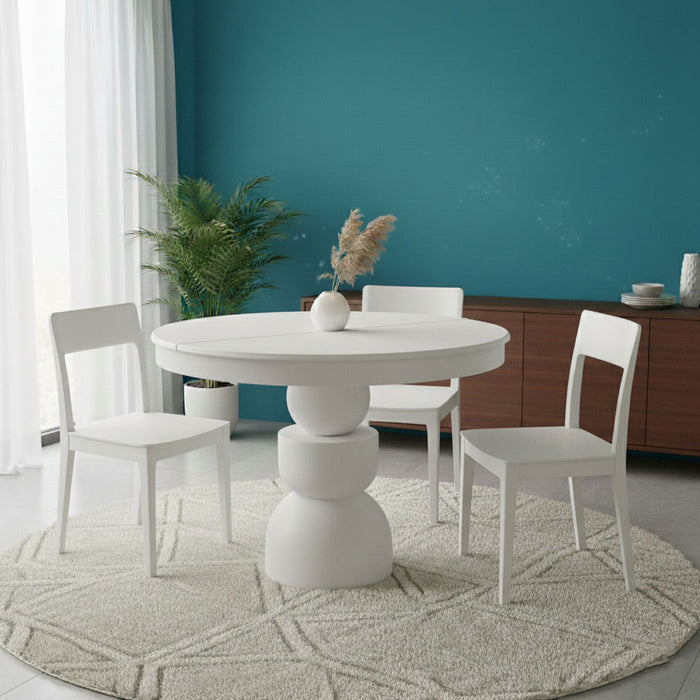 Orbis Açılır Yuvarlak Ahşap Yemek Masası 120x120