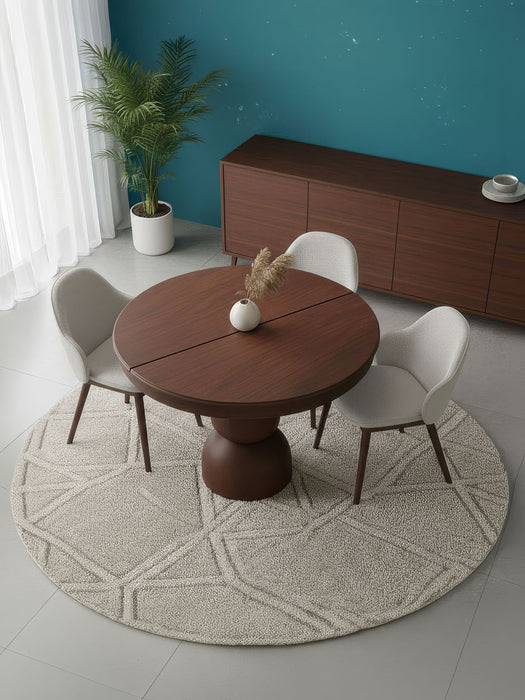 Orbis Açılır Yuvarlak Ahşap Yemek Masası 120x120