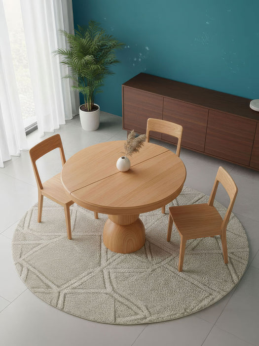 Orbis Açılır Yuvarlak Ahşap Yemek Masası 120x120
