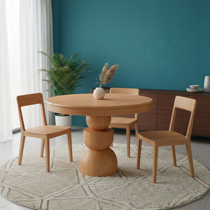 Orbis Açılır Yuvarlak Ahşap Yemek Masası 120x120