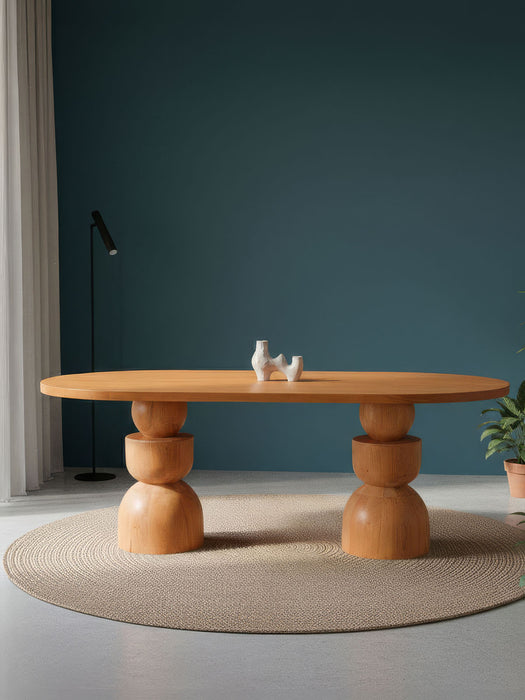 Orbis Oval Ahşap Yemek Masası 100x200