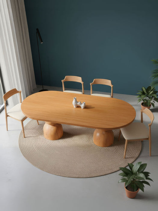 Orbis Oval Ahşap Yemek Masası 100x200