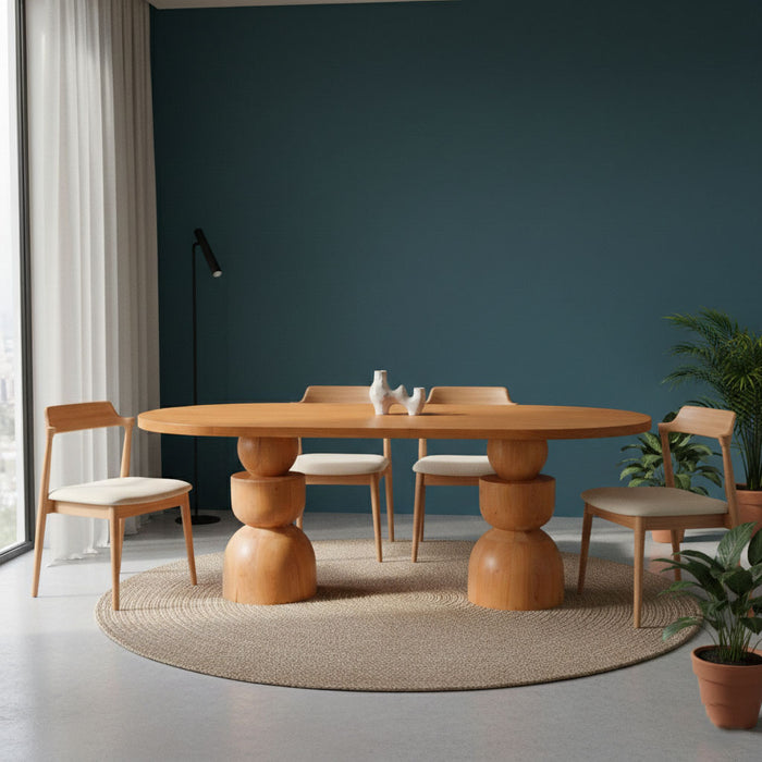 Orbis Oval Ahşap Yemek Masası 100x200