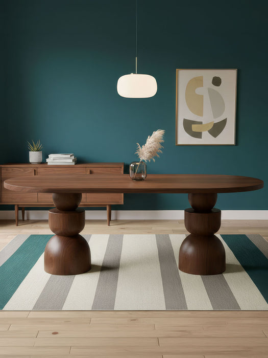 Orbis Oval Ahşap Yemek Masası 100x200