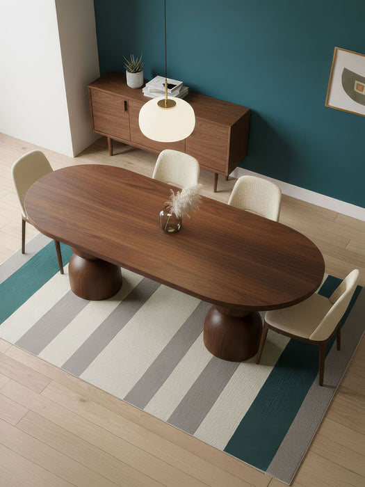 Orbis Oval Ahşap Yemek Masası 100x200