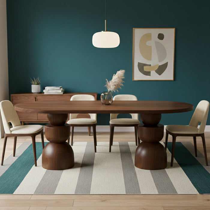 Orbis Oval Ahşap Yemek Masası 100x200