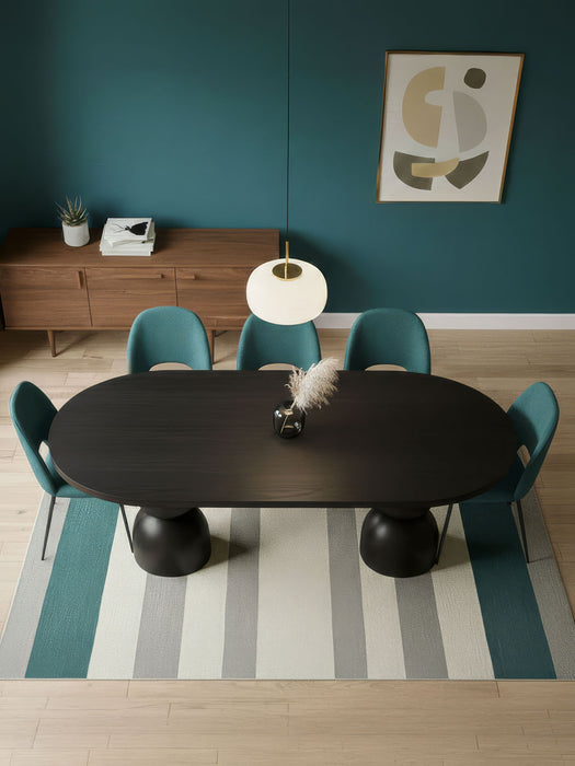 Orbis Oval Ahşap Yemek Masası 100x200