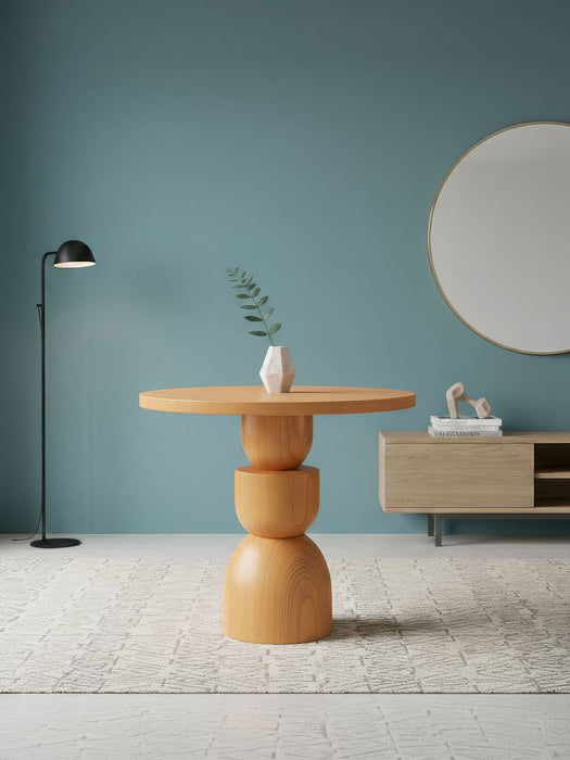 Orbis Yuvarlak Ahşap Yemek Masası 100x100